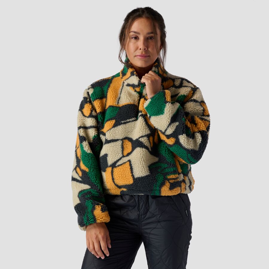 Printed Fleece 1/4-Zip Pullover - Women's