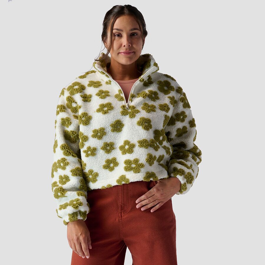 Printed Mid Pile Fleece 1/4 Zip Pullover - Women's