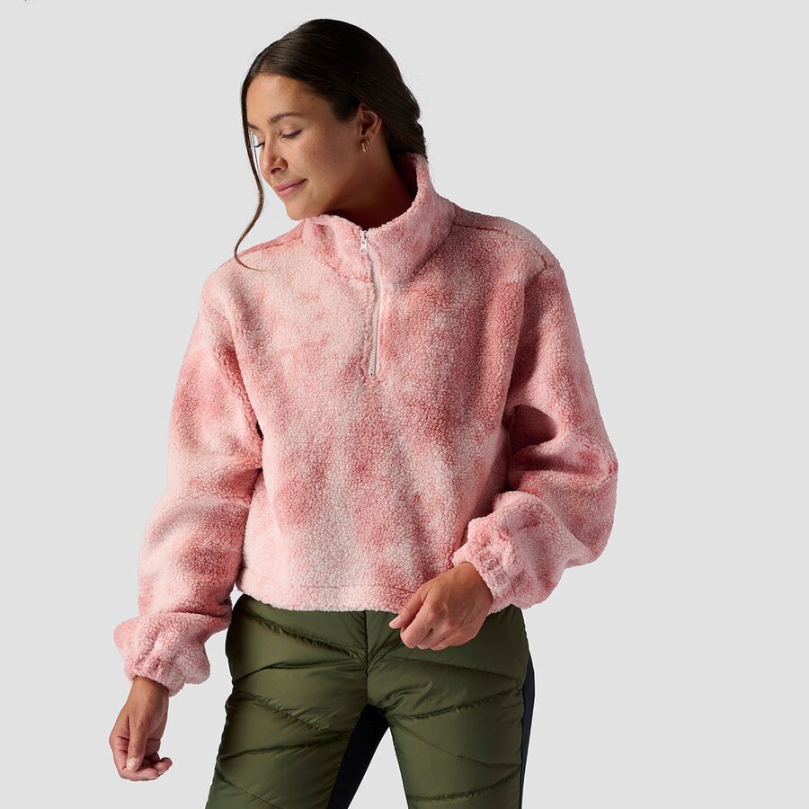 Printed Mid Pile Fleece 1/4 Zip Pullover - Women's
