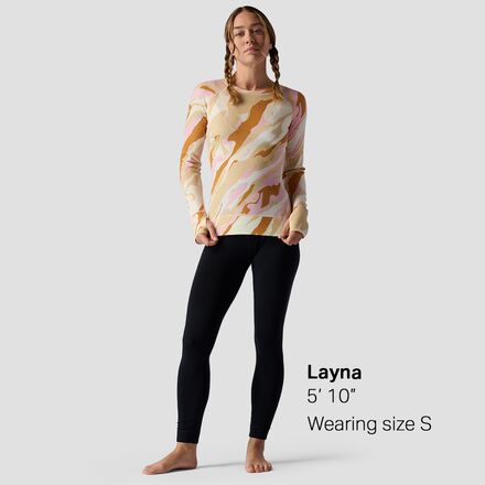 Backcountry - Spruces Mid-Weight Merino Printed Baselayer Crew - Women's