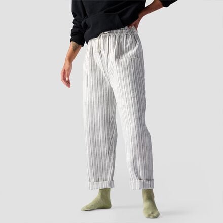 Backcountry - Textured Cotton Pull On Pant - Women's - Egret Stripe