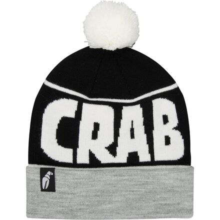 Crab Grab - Pom Beanie - Heather Grey/Black