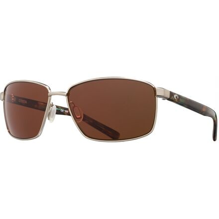 Costa - Ponce 580P Polarized Sunglasses - Brushed Silver Frame/Copper
