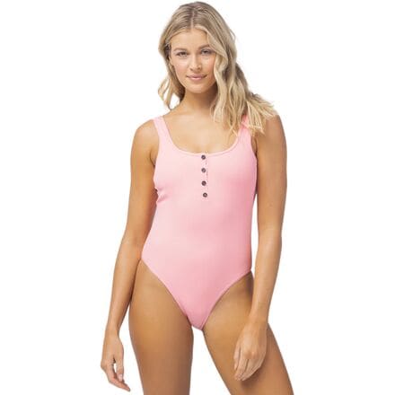 L Space - Float On Ribbed One-Piece Swimsuit - Women's - Crystal Pink