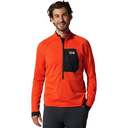 Mountain Hardwear - Polartec Power Grid Half-Zip Jacket - Men's - State Orange