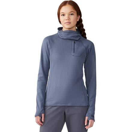 Mountain Hardwear - Glacial Trail Pullover Hoodie - Women's - Blue Slate
