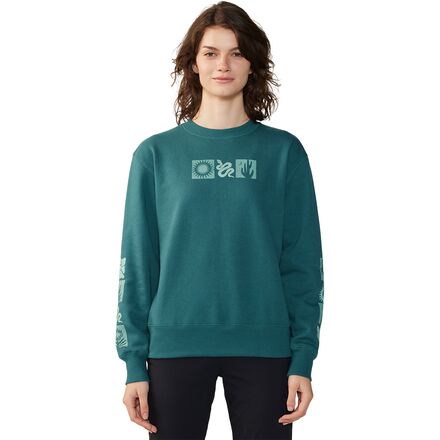 Desert Check Pullover Crew Sweatshirt - Women's