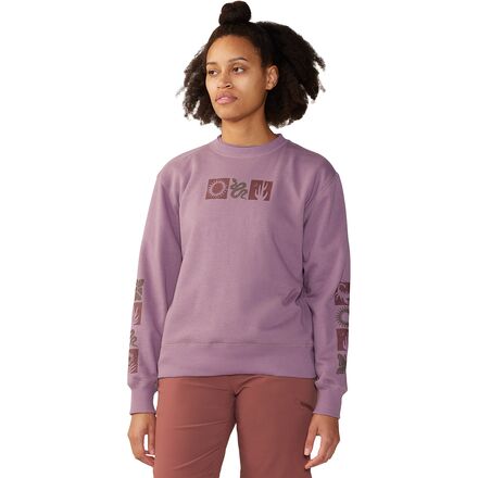 Desert Check Pullover Crew Sweatshirt - Women's