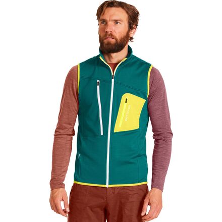 Ortovox - Fleece Grid Vest - Men's - Pacific Green