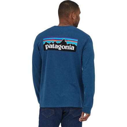 Patagonia - P-6 Logo Long-Sleeve Responsibili-T-Shirt - Men's - Wavy Blue