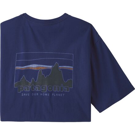 Patagonia - 73 Skyline Regenerative Organic Pilot Cotton T-Shirt - Men's - Sound Blue