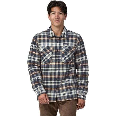 Patagonia - Insulated Organic Cotton Fjord Flannel Shirt - Men's - Fields/New Navy