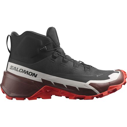 Salomon - Cross Hike 2 Mid GTX Boot - Men's - Black/Bitter Chocolate/Fiery Red