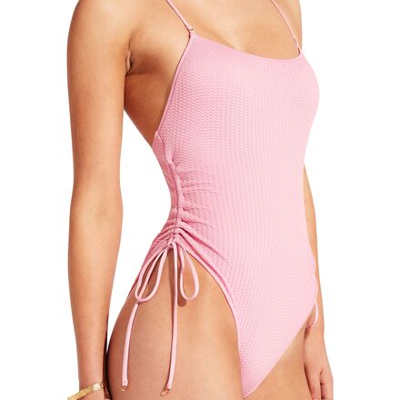 Seafolly - Sea Dive Scoop Neck Drawstring One-Piece Swimsuit - Women's