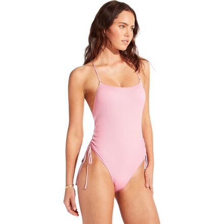 Seafolly - Sea Dive Scoop Neck Drawstring One-Piece Swimsuit - Women's