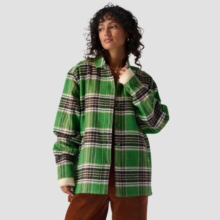 Stoic - Flannel Shirt Jacket - Women's - Green Plaid