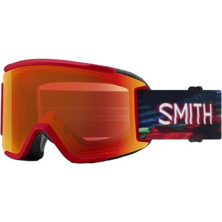 Smith - Squad S Goggles - Crimson Glitch Hunter/ChromaPop Everyday Red Mirror/Yellow