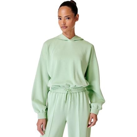 Sweaty Betty - Sand Wash Cloud Weight Crop Hoodie - Women's - Butter Green