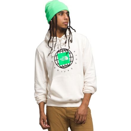 The North Face - Geo NSE Hoodie - Men's - Gardenia White/Chlorophyll Green