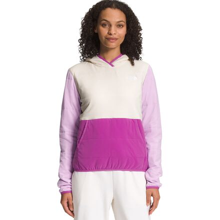 The North Face - Mountain Sweatshirt Pullover - Women's - Gardenia White/Lupine/Purple Cactus Flower