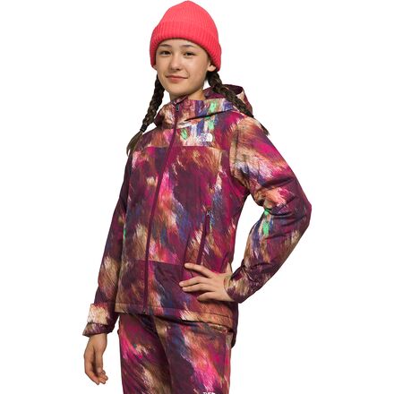 The North Face - Freedom Insulated Jacket - Girls' - Boysenberry Paint Lightening Small Print