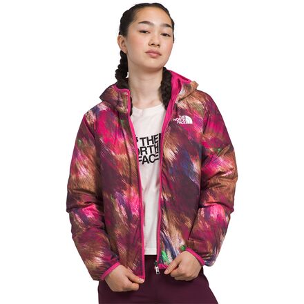The North Face - North Down Reversible Hooded Jacket - Girls' - Mr. Pink