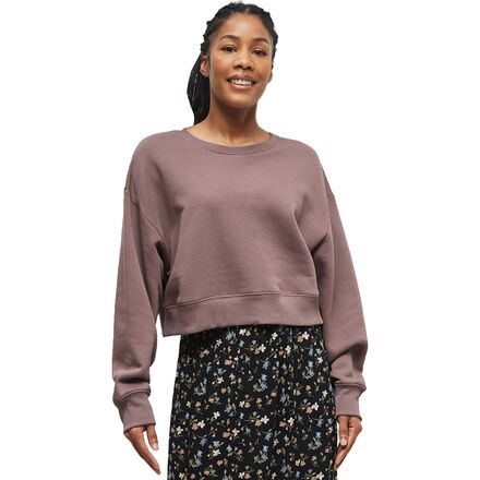 TreeFleece Oversized Cropped Crew Sweatshirt - Women's