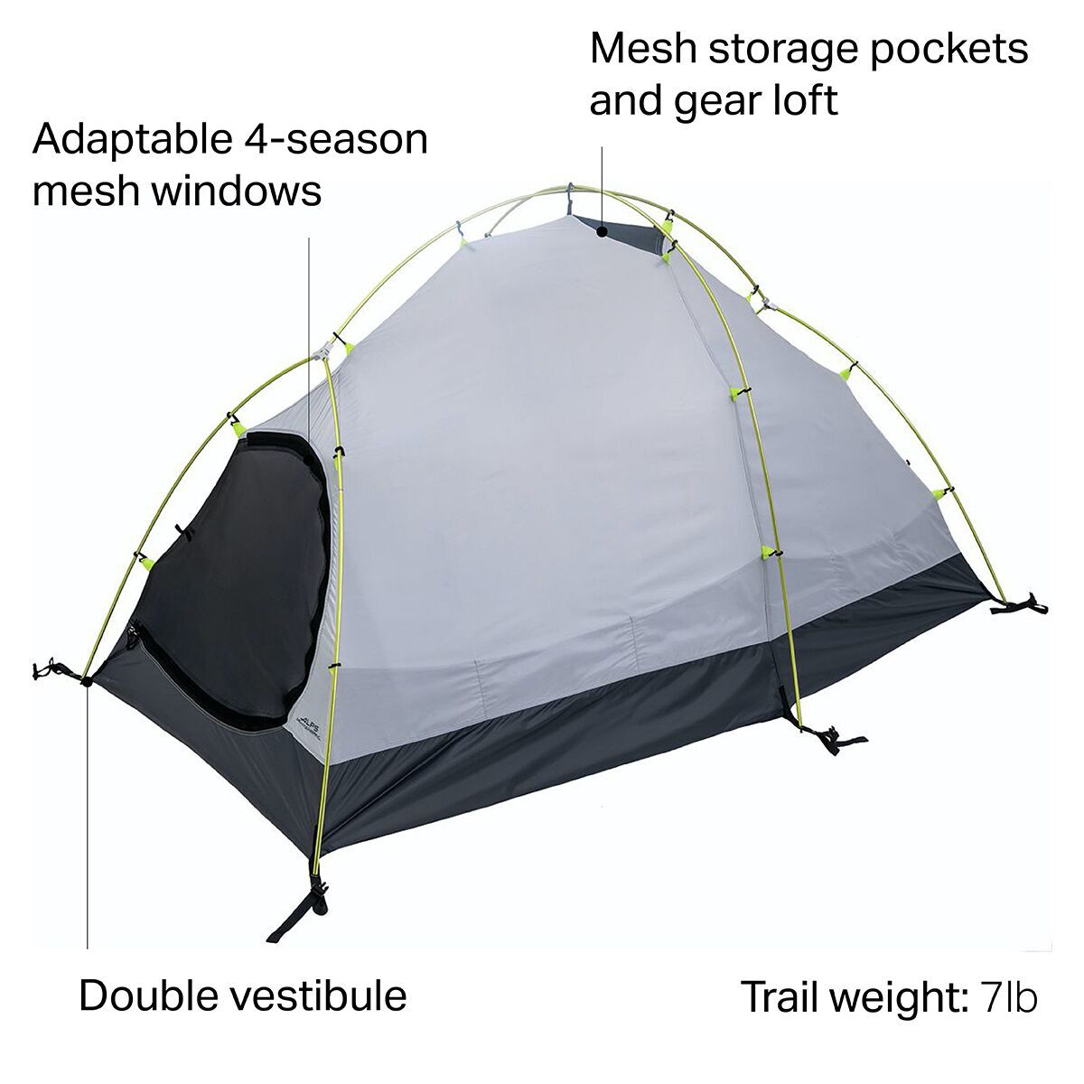 ALPS Mountaineering Highlands 2 Tent 2Person 4Season Hike & Camp