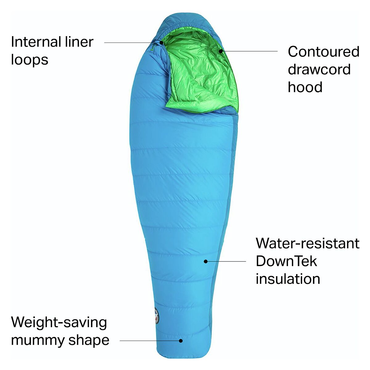 Big Agnes Mirror Lake Sleeping Bag 20F Down Women