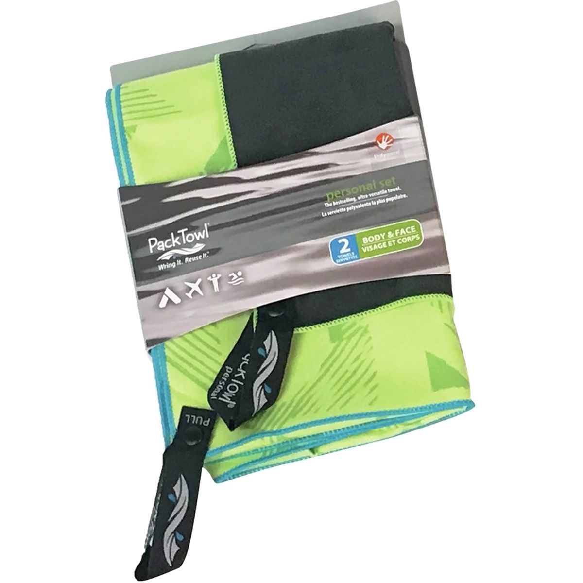 Packtowl Personal Towel Set Hike & Camp