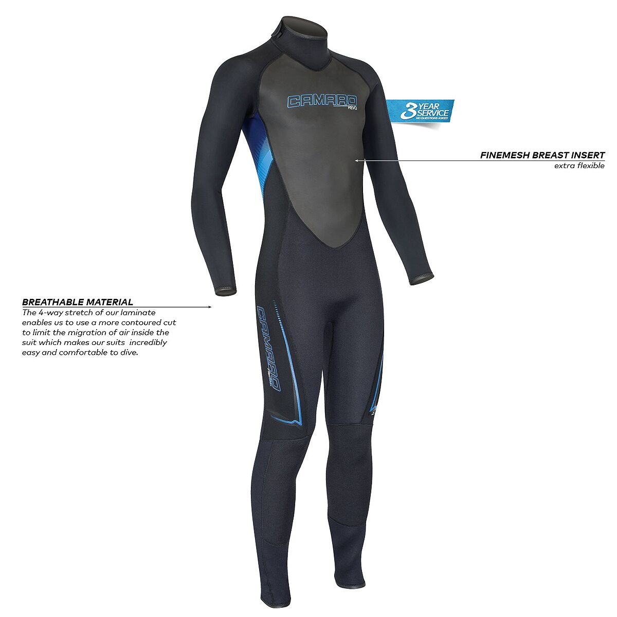 Camaro Revo Overall 3mm Wetsuit Men's Surf