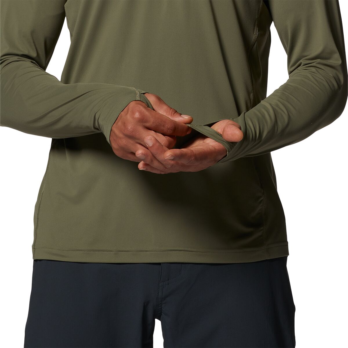 Pull homme Mountain Hardwear Crater Lake noir manches courtes coupe