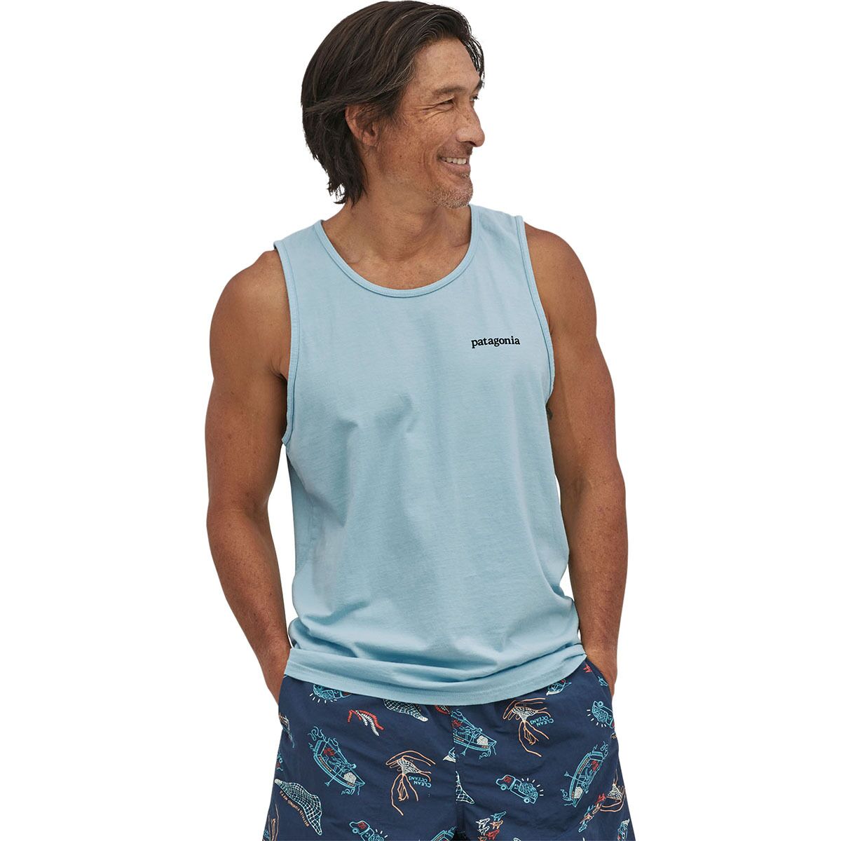 Patagonia Line Logo Ridge Organic Tank Top Men's Men