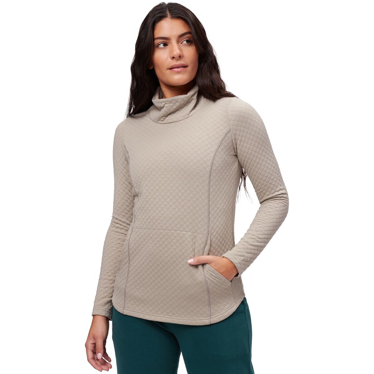  Stoic Quilted Cowl Neck Pullover - Women's