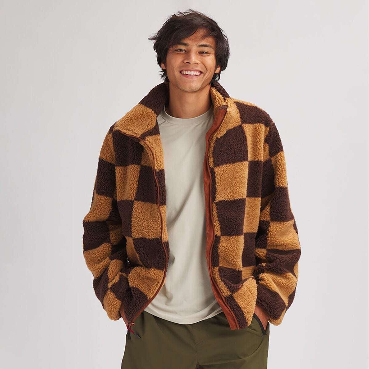 Stoic MTN Checker Sherpa Full-Zip Jacket - Men's