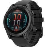 Slate Gray Steel (Black Silicone Band)