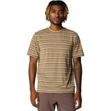Golden Brown Crag Stripe Print