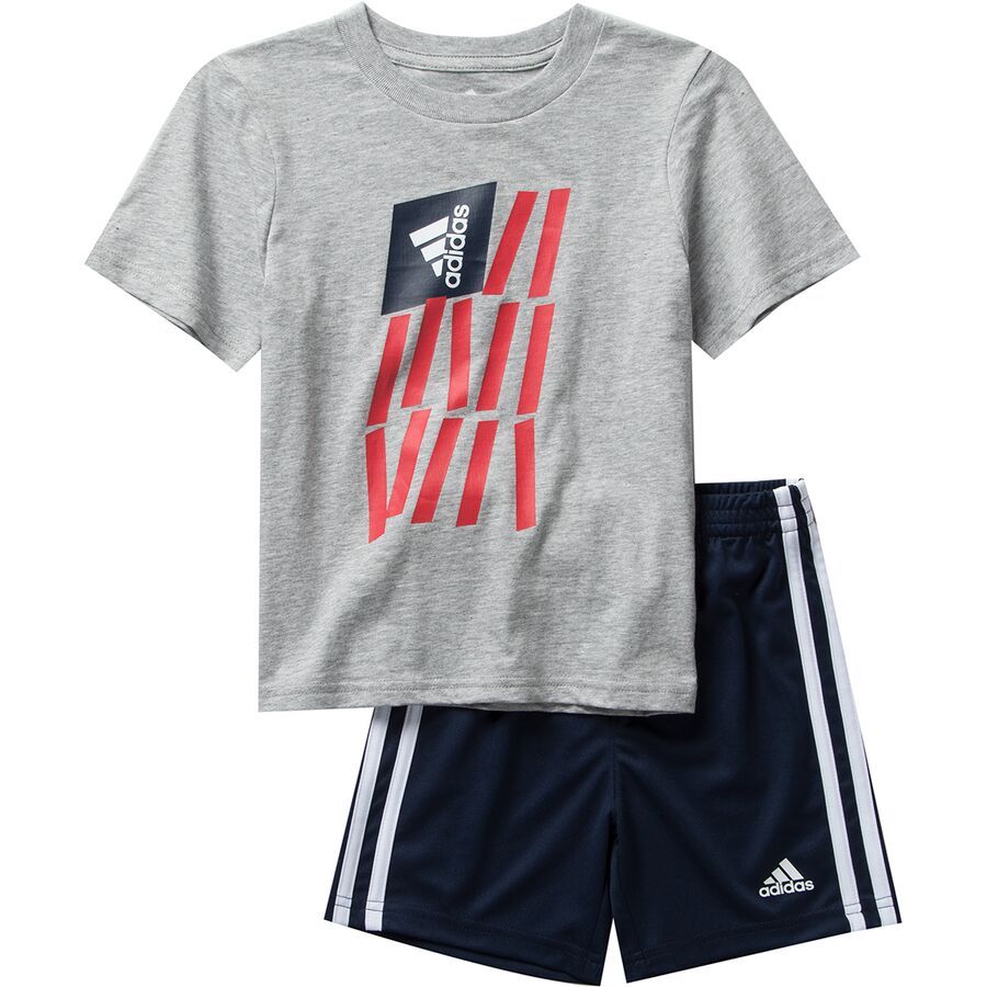 Cotton Graphic Tee Short Set - Boys'