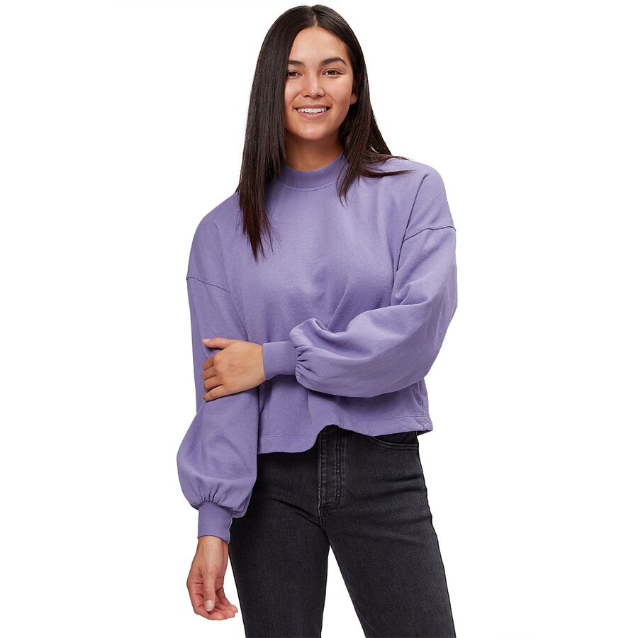 Recycled Cotton Puff Sleeve Sweatshirt - Women's