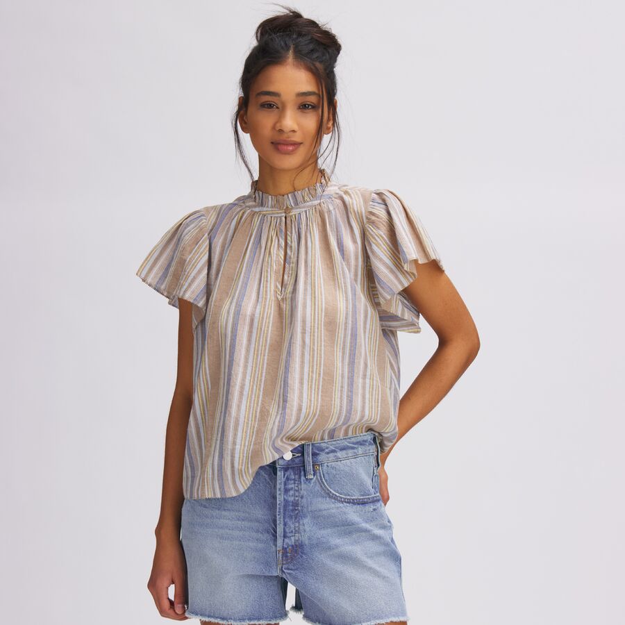 Stripe Cotton Shirt - Women's