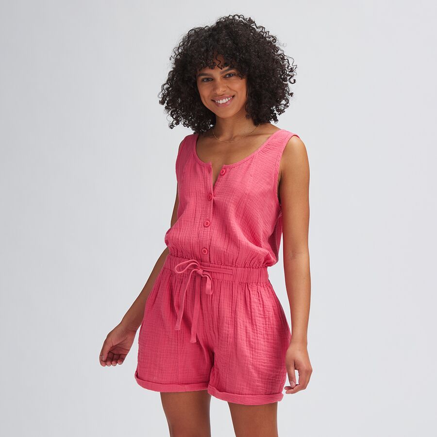 Waffle Gauze Sleeveless Romper - Past Season - Women's
