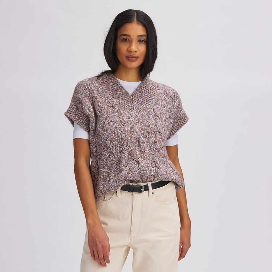 Cable Sweater Vest - Marled - Past Season - Women's