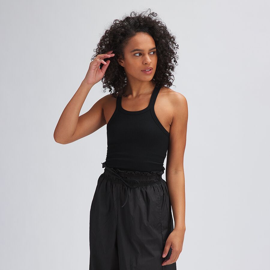 Scoop Neck Crop Tank Top - Women's