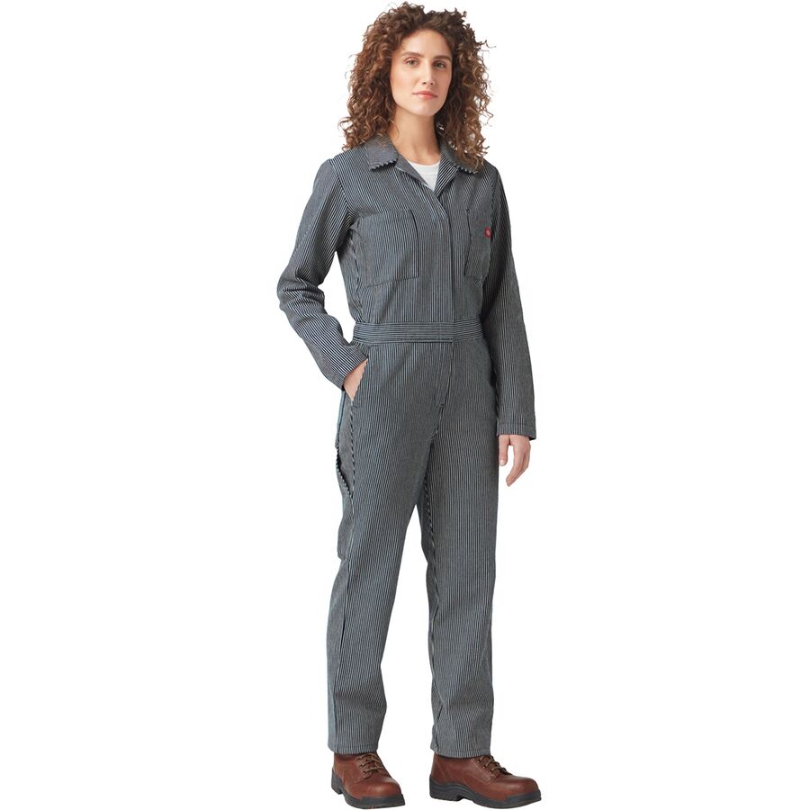 Long-Sleeve Hickory Stripe Coverall - Women's