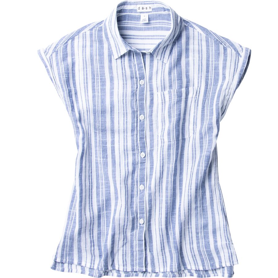 Button Front Short Sleeve Shirt - Women's
