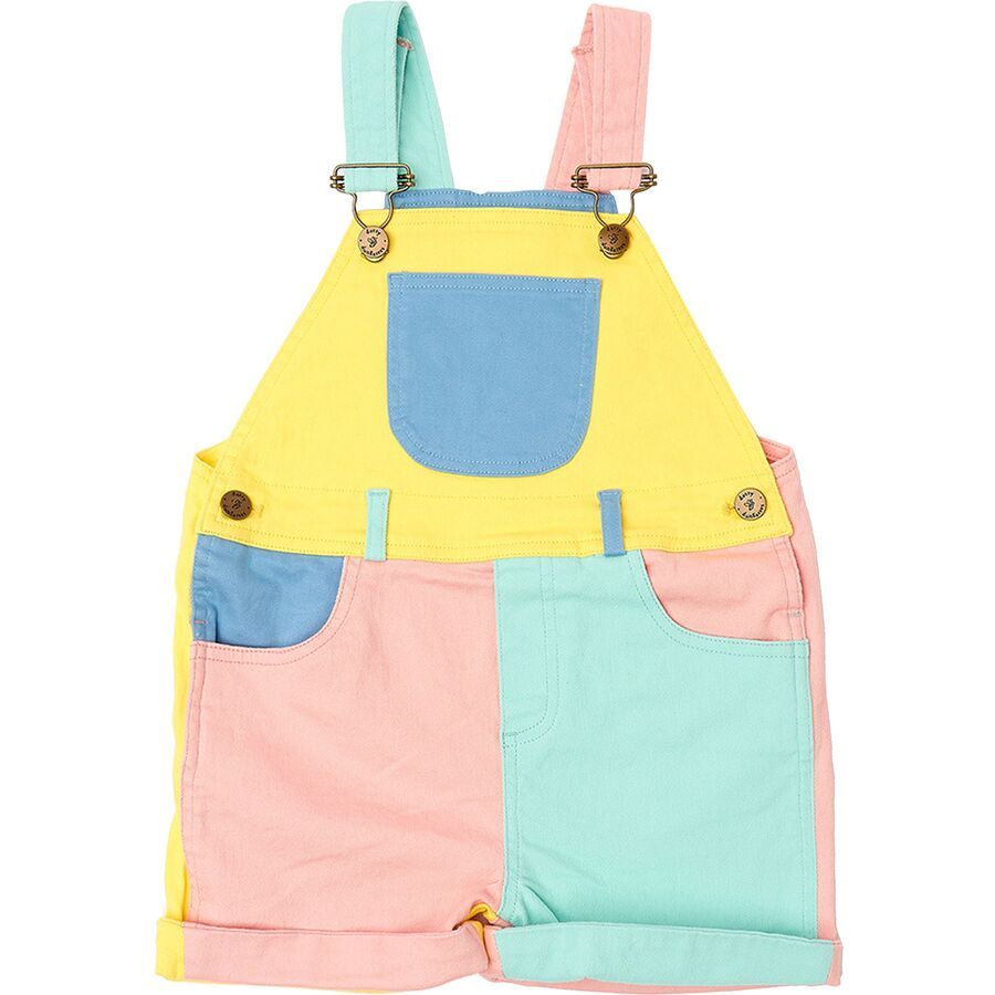 Dotty Dungarees Colourblock Pastel Short Overalls Kids' Kids