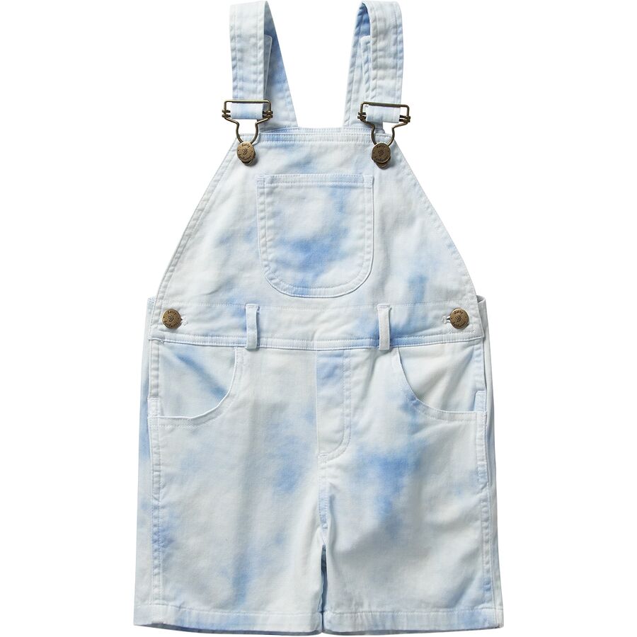 Tie Dye Blue Short Overalls - Toddlers'