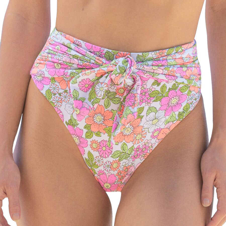 Flower Power Suzane High Rise/Leg Bikini Bottom - Women's
