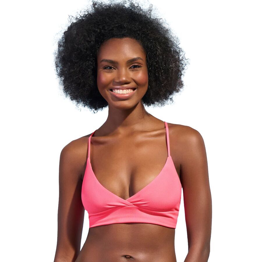 Criss Cross Long Line Triangle Bikini Top - Women's