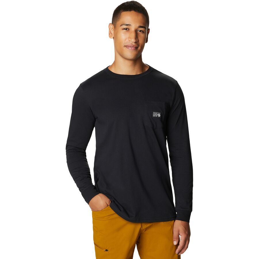 Logo Label Long-Sleeve Pocket T-Shirt - Men's